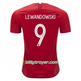 Billige Fotballdrakter Polen Robert Lewandowski 9 VM 2018 Bortedraktsett